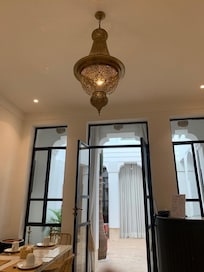 Lovely courtyard and breakfast room