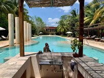 Enjoying the pool