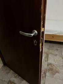 The lock in the room was a joke