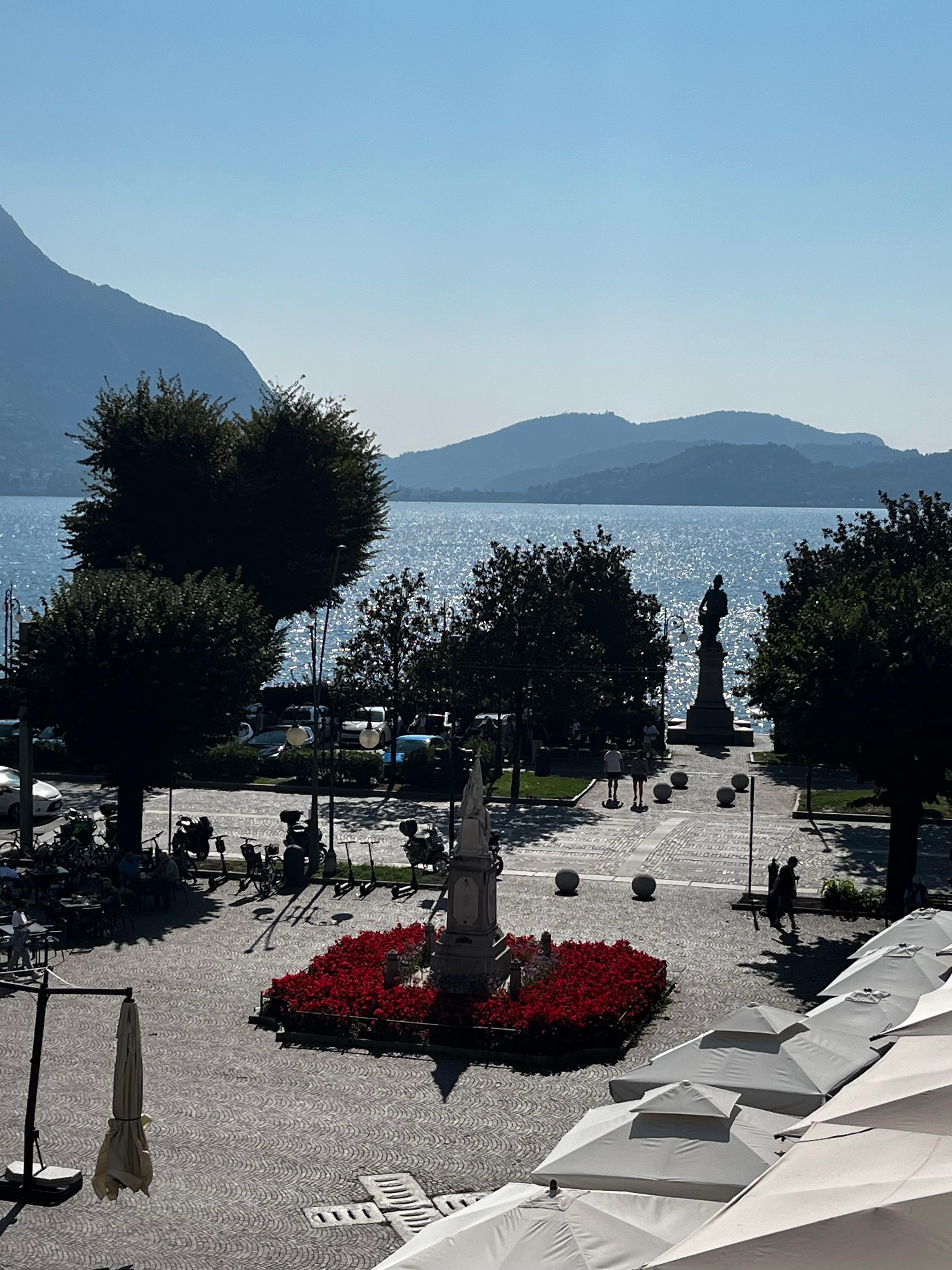 Lake Maggiore view from our apartment 