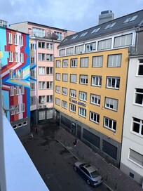 View from my room towards train station.