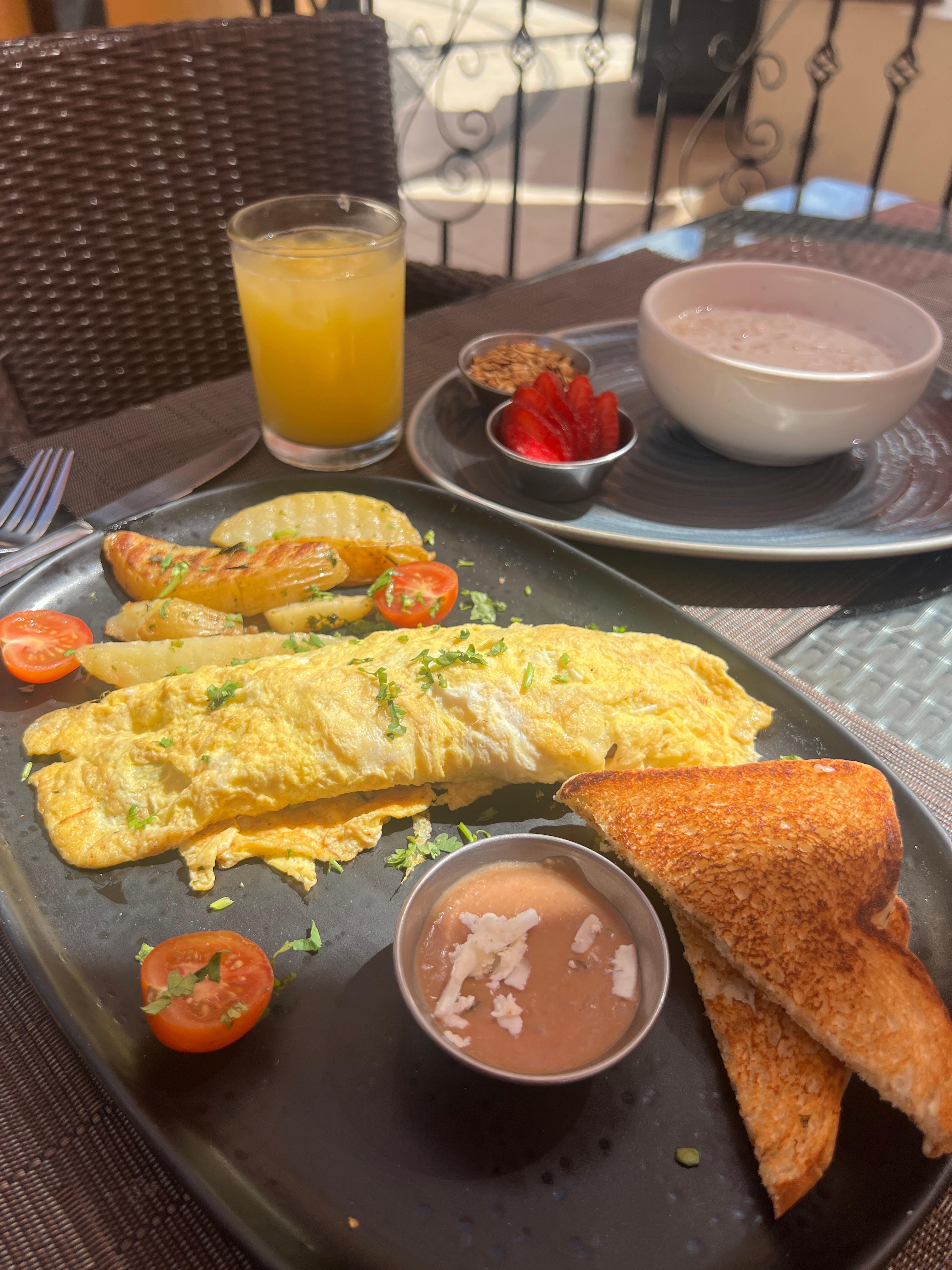 Breakfast with amazing view