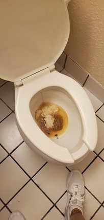 Miren el baño en las condiciones que lo encontré