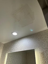 Patched up ceiling