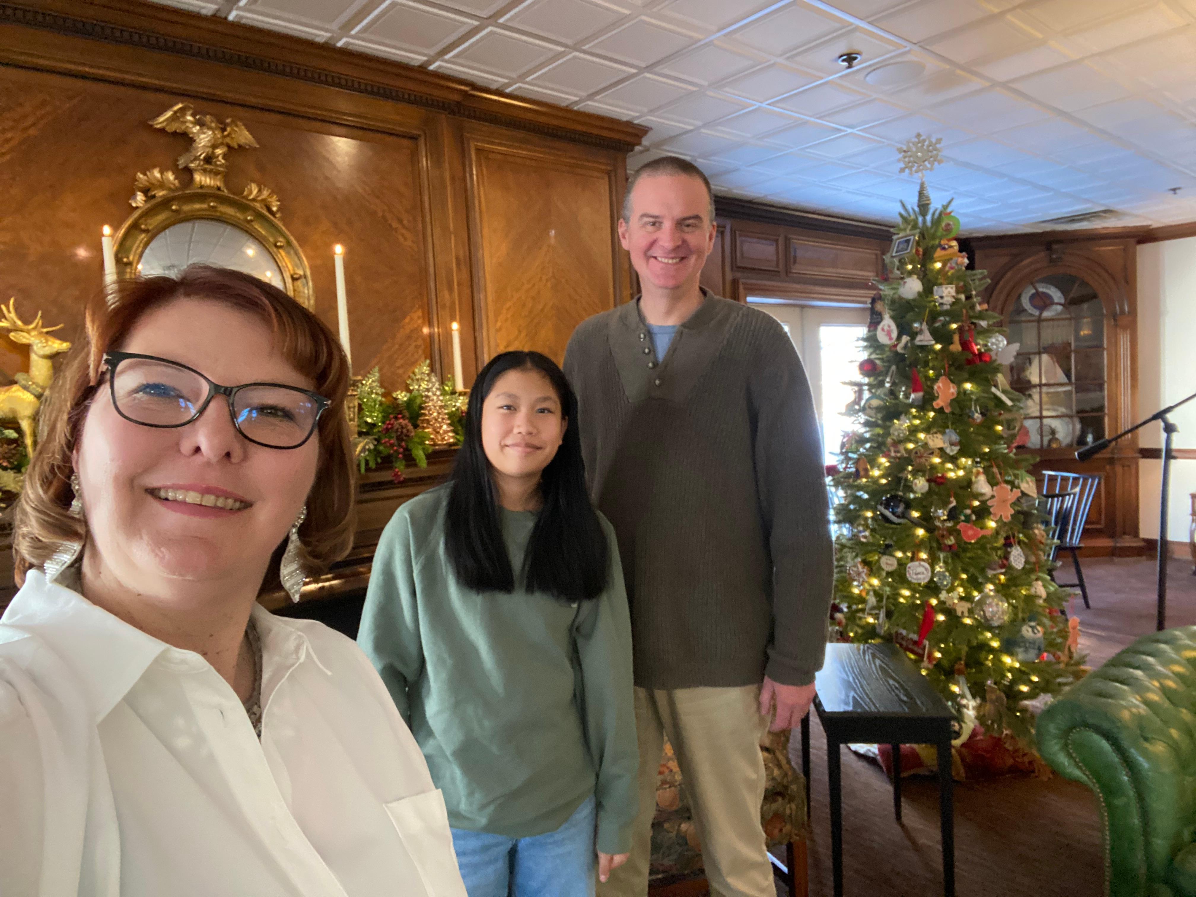 A family photo in the room adjacent to the lobby.