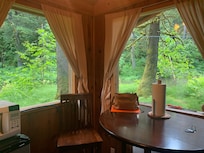 Looking out the front windows