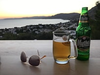 Sunset view from the bar and restaurant