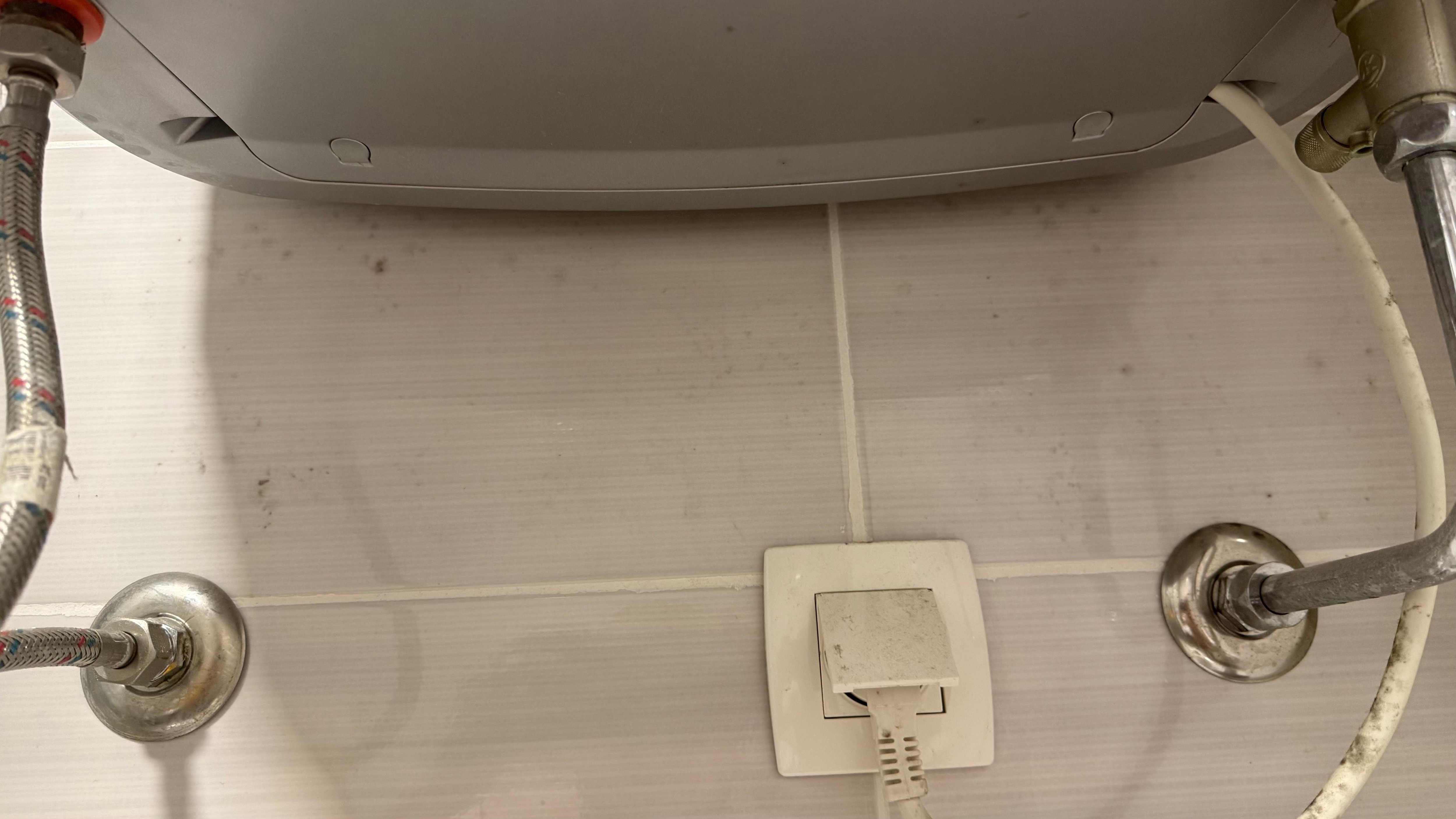 The mold that was under the sink