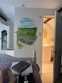 Beautiful Mural on bedroom wall