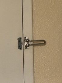 Other half of door lock missing