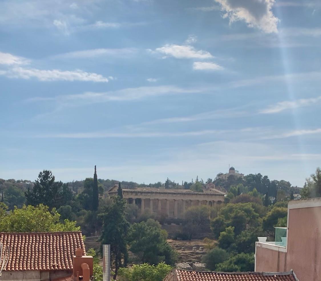 View of the Ancient Agora from the room C1. Exactly what we were looking for!