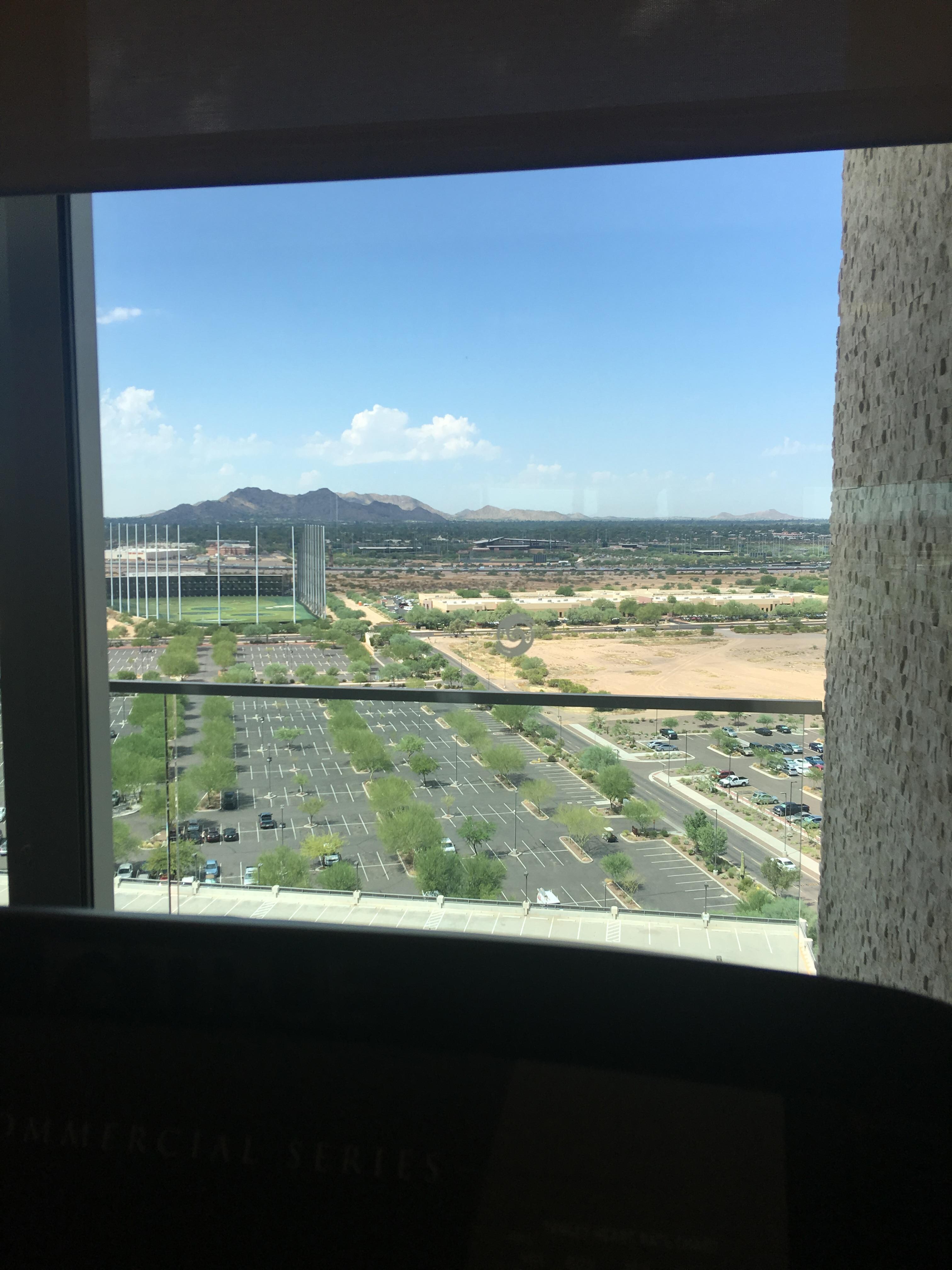 View from treadmill