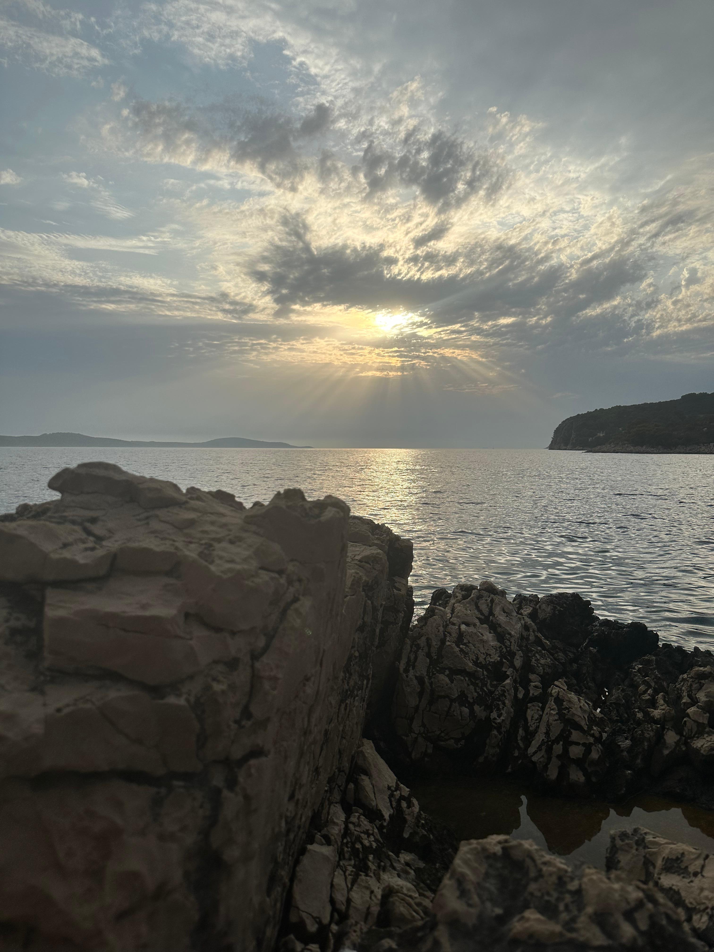 Nearby beach sunset