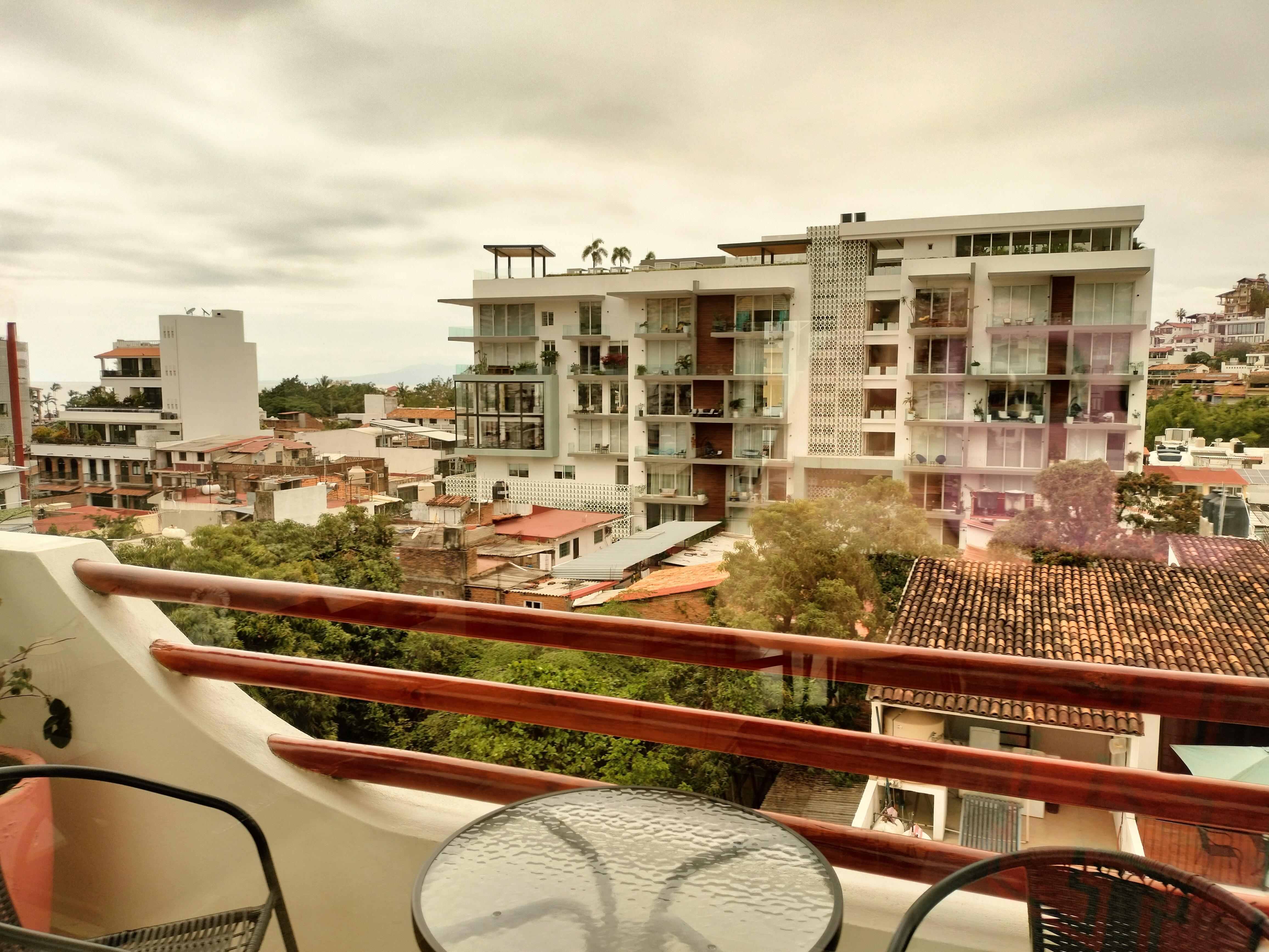 View from balcony toward the ocean