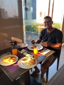 Frukosten var bra.