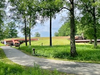 Arriving at the front of the property