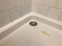 Shower. No idea what the yellow stuff was, and didn't shower to find out.