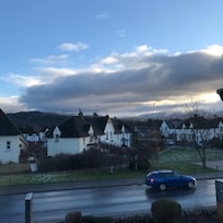 The spectacular view of the mountains from our room x2