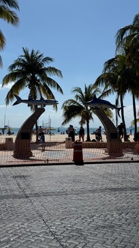 Entry to the beach across the street