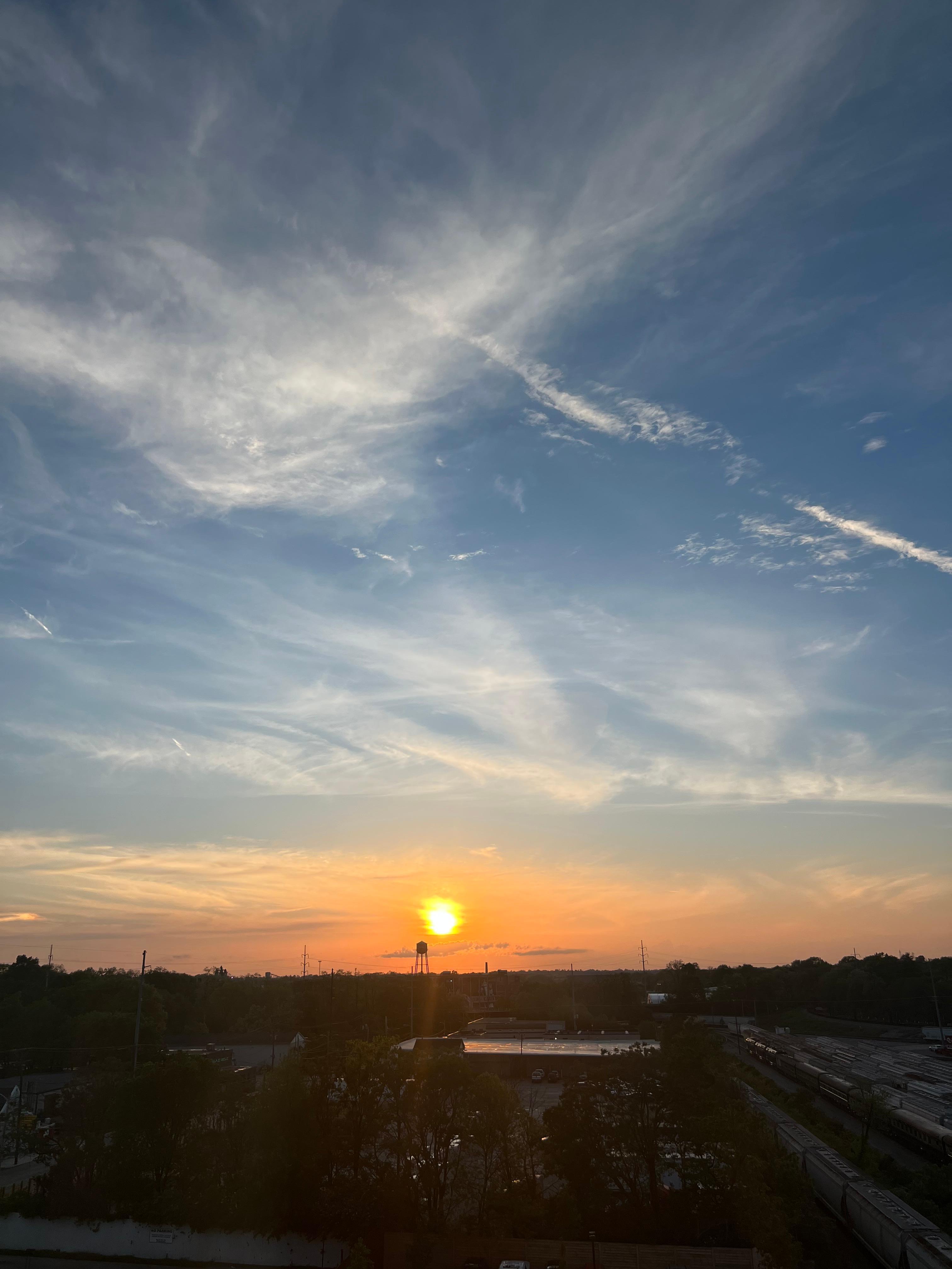 Sunset from the hotels amazing rooftop bar, restaurant, lounge. 