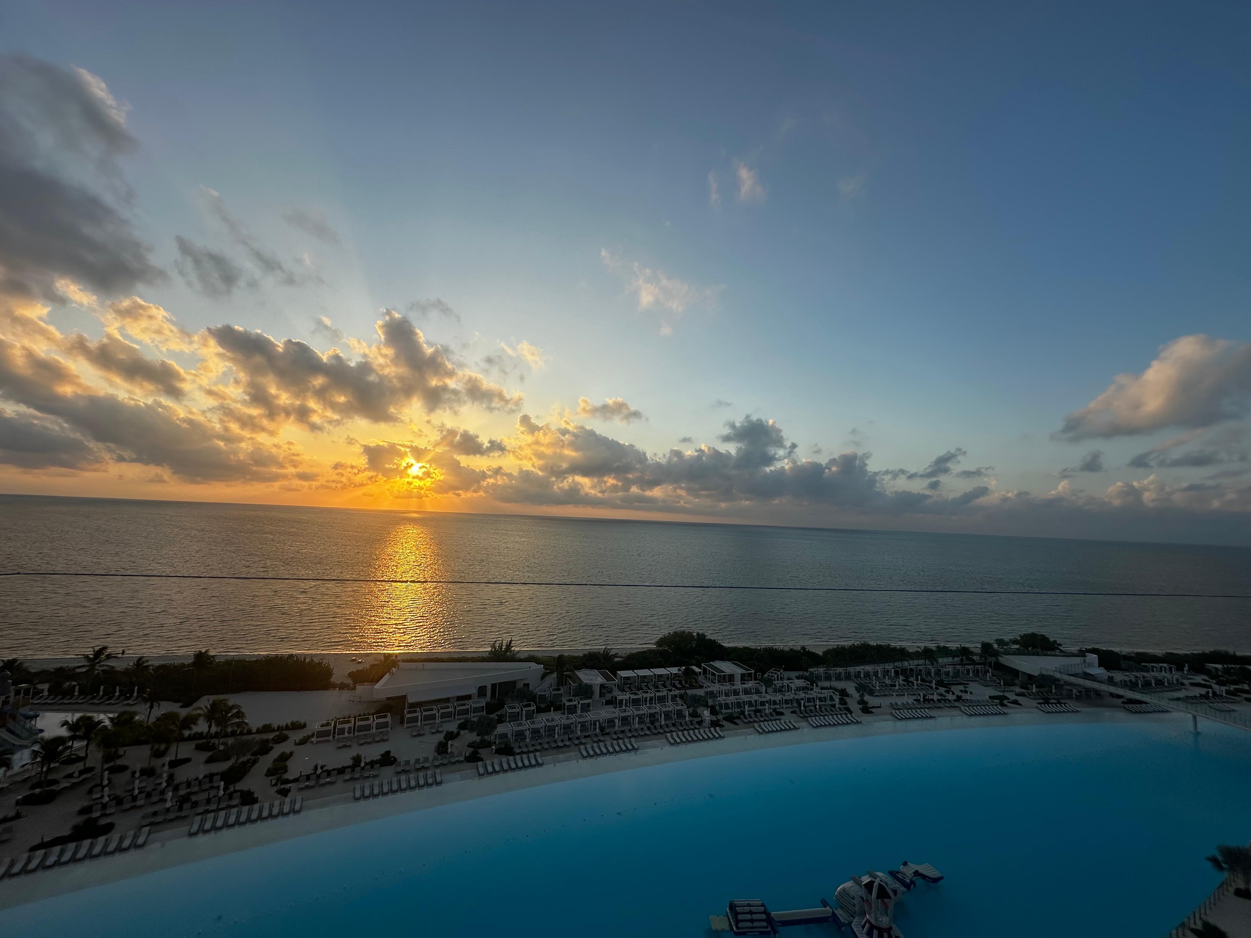 Sunrise view from room 