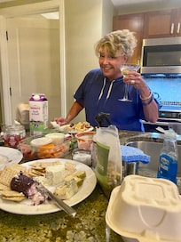 Fun kitchen for afternoon cocktails.