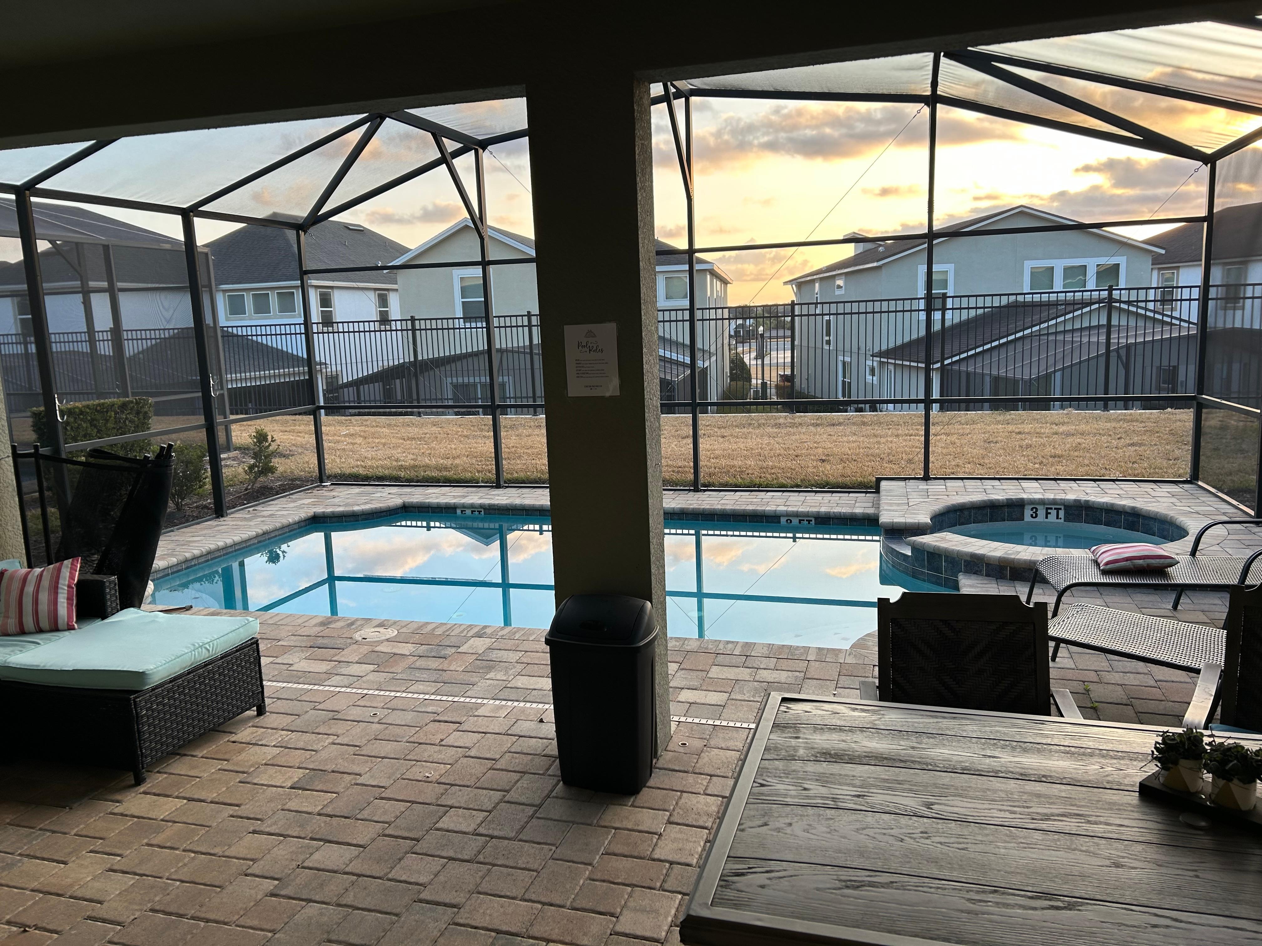 Pool and patio.  Got a lot of use! 