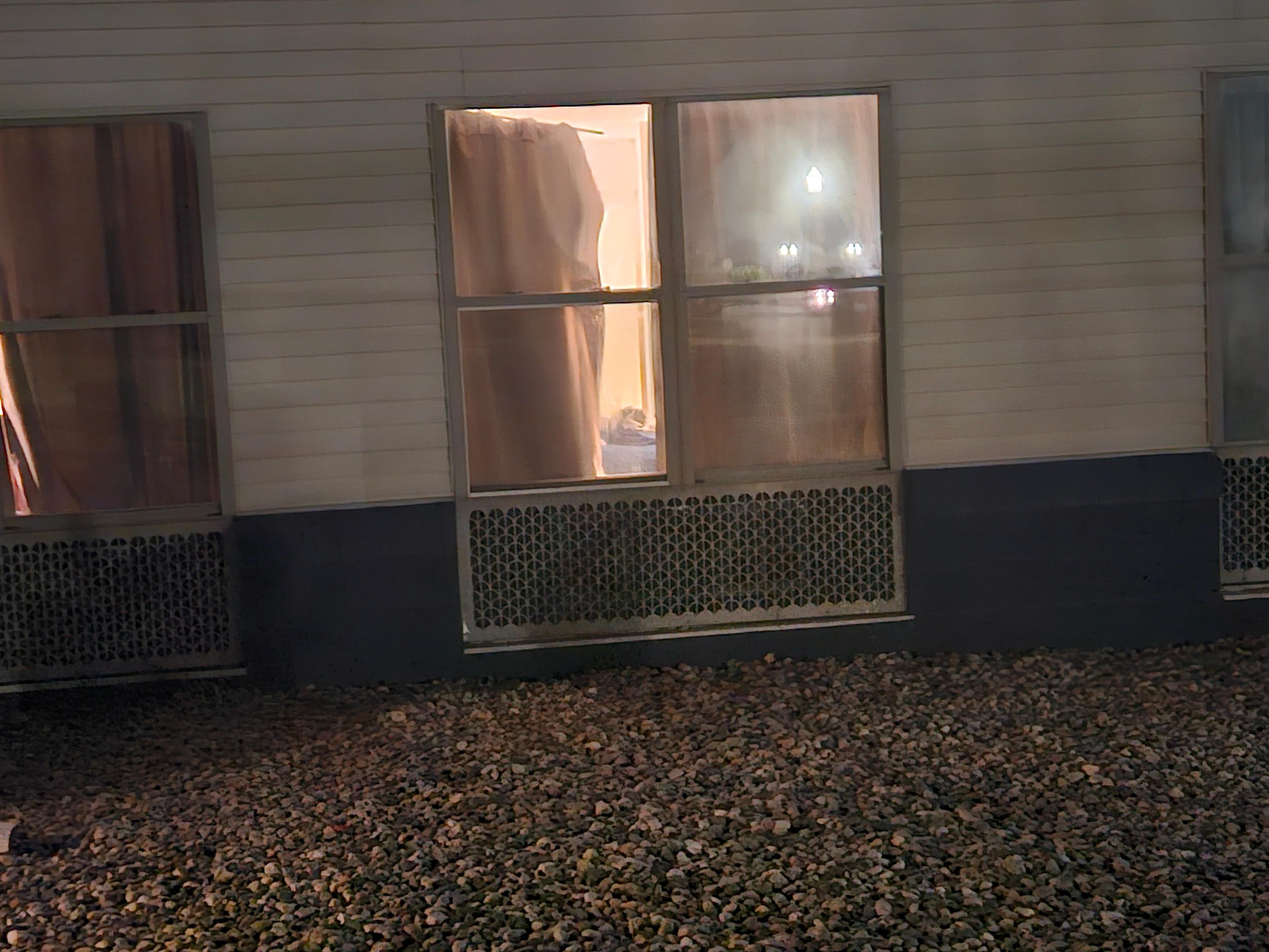 Draps scene from outside