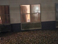 Draps scene from outside