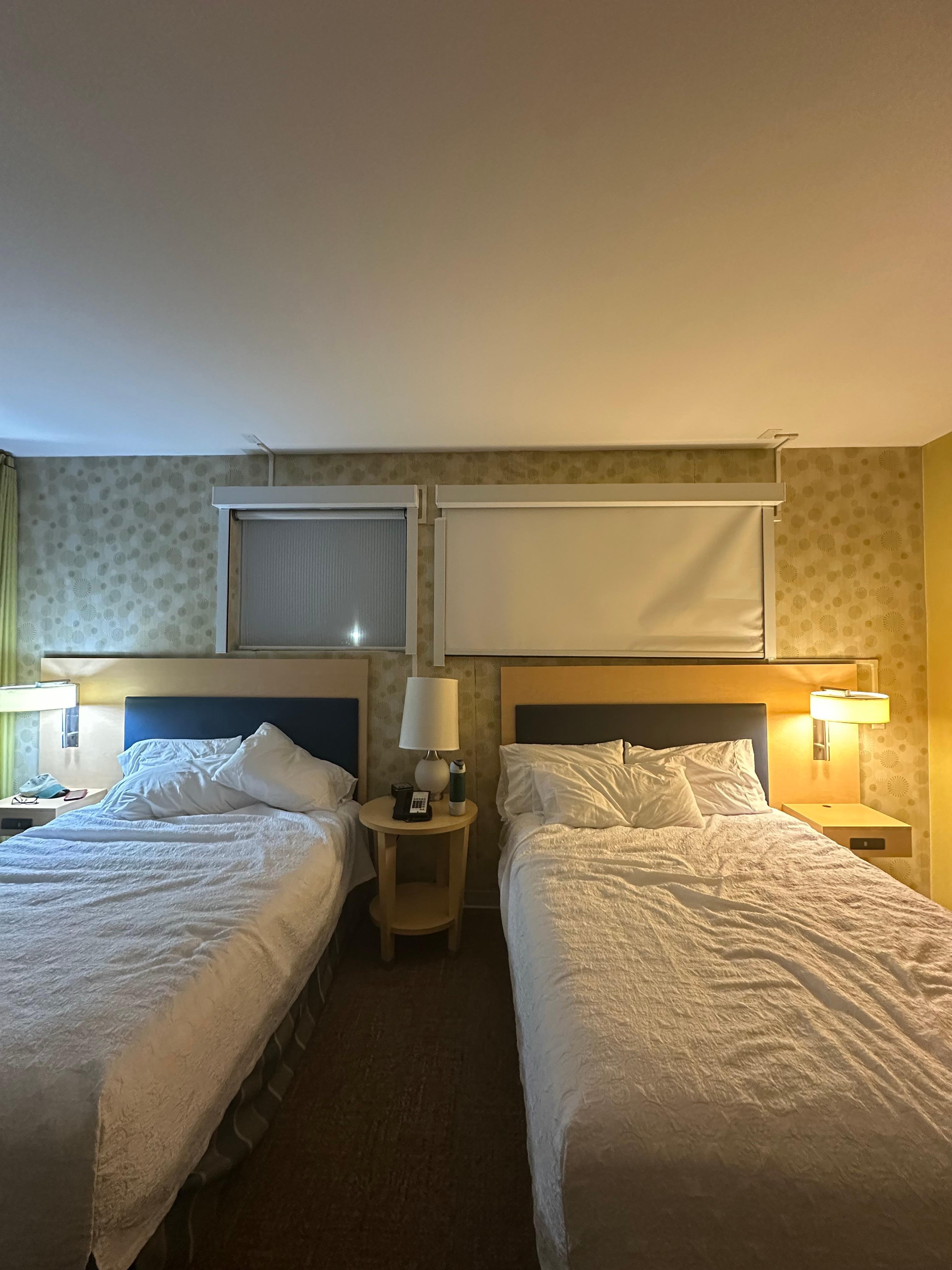 Left blind was stuck in the box at the top