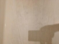 Shower floor had ground in dirt