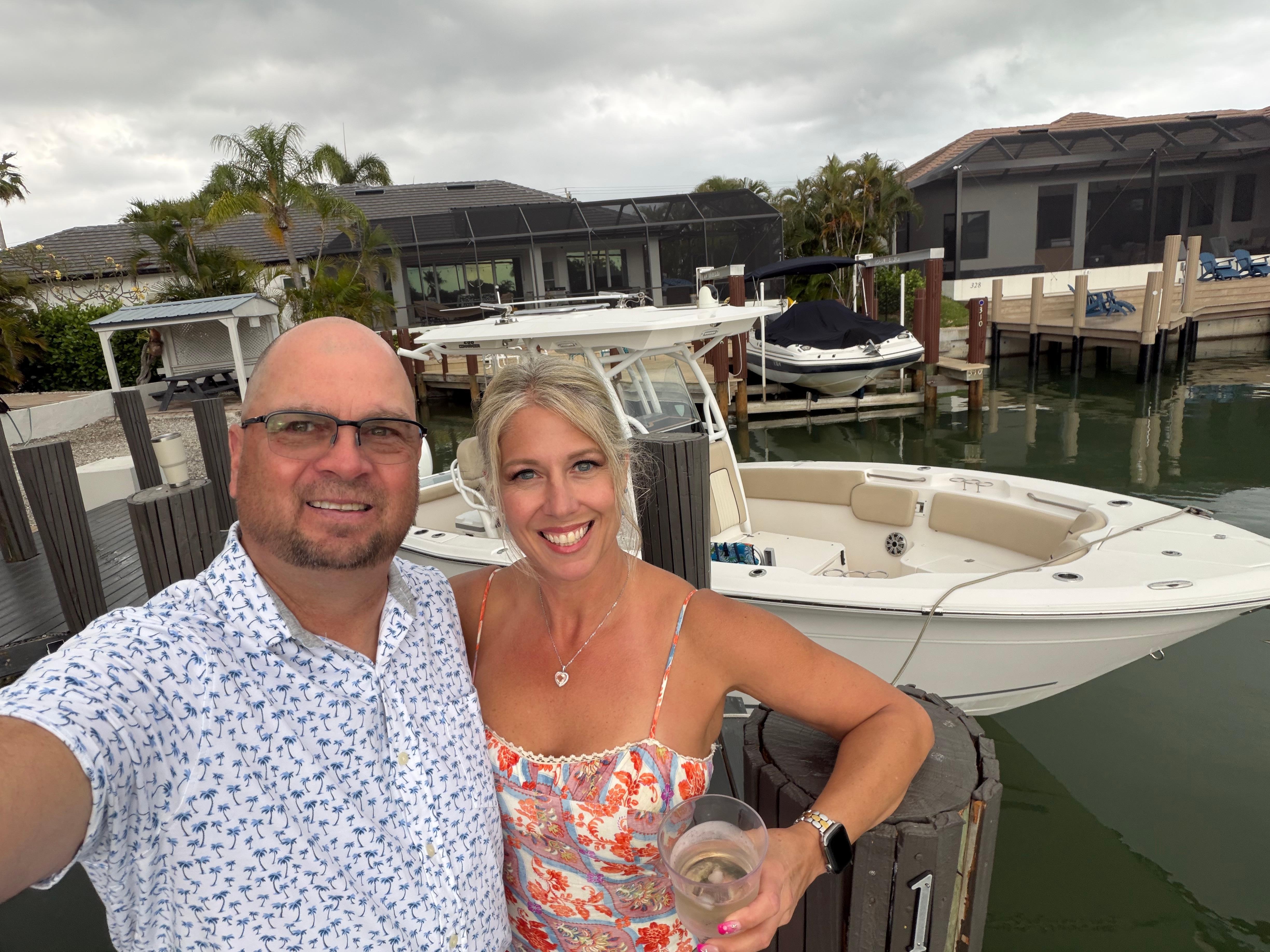 The house had a great dock for our 27’ center console!  