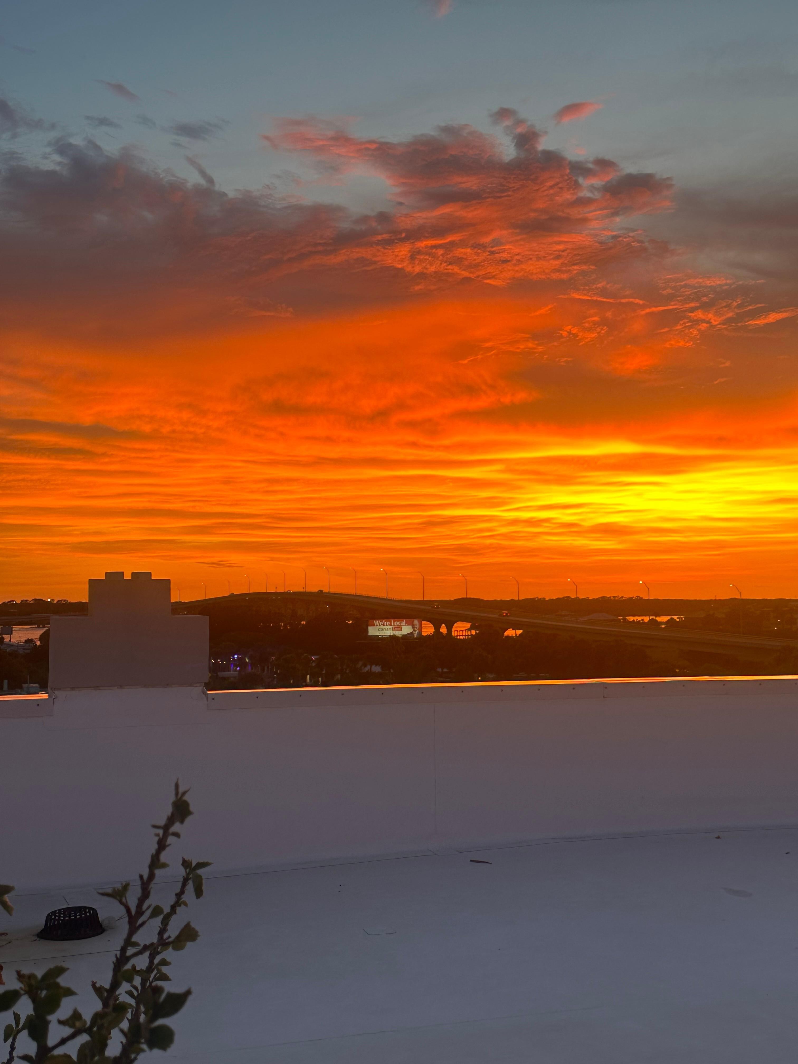 Rooftop sunset was gorgeousness