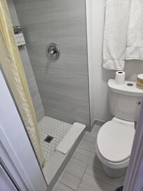 very clean updated bathroom