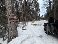 It is remote, trees could make travel difficult during storms. 4 wheel drive vehicle recommended.