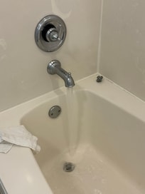 This is how water was running and faucet would NOT shut it off when they would not send tech as emergency. Took 35 min of pleading and arguing to convince them that it was emergency.