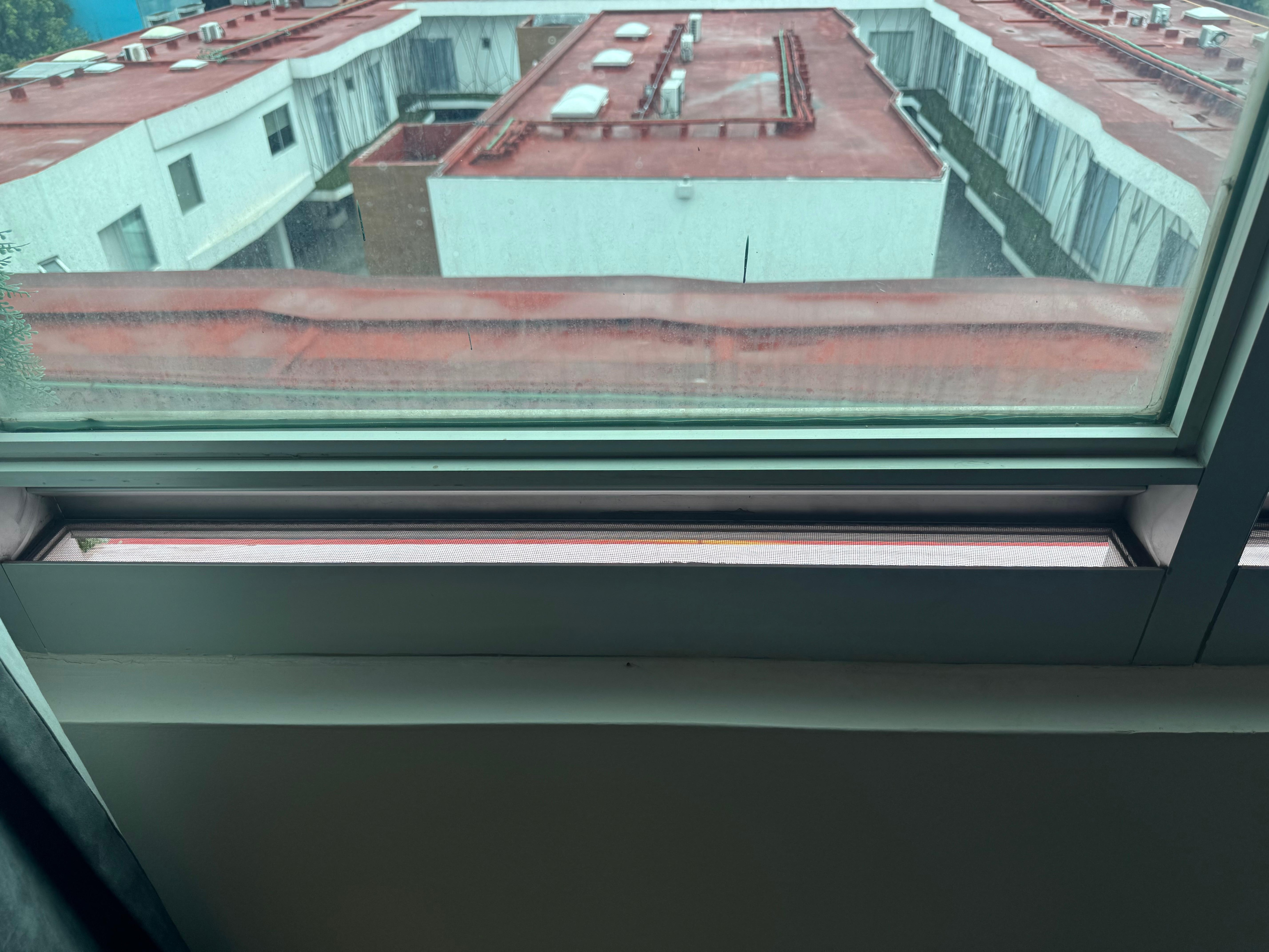 Windows don’t open more than one inch so you’re stuck with the smell 