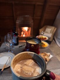 Cena deliciosa con fogata 🔥