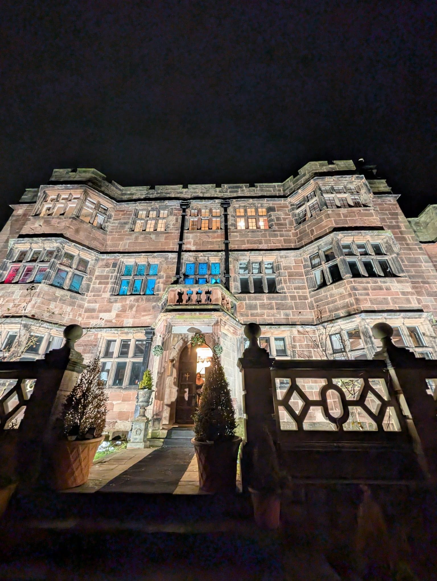 Amazing view from the castle at nighttime all lit up !