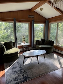 Nice nook for phone calls and coffee.