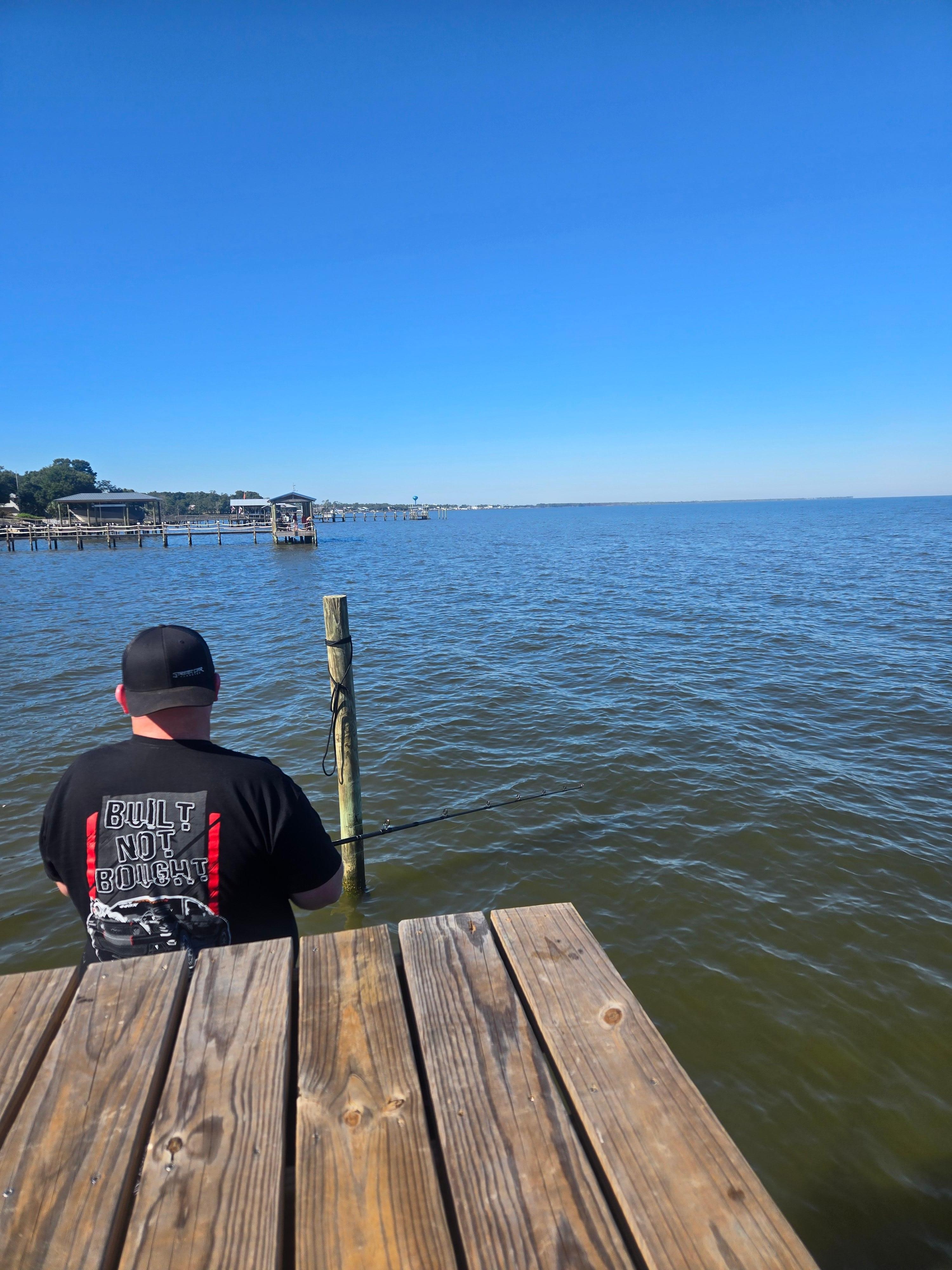 Fishing off the dock