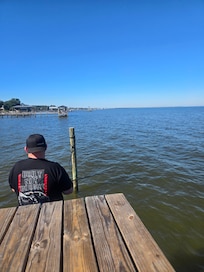 Fishing off the dock
