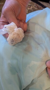 Blood coming out of supposedly washed comforter