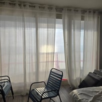 Taped up balcony we could not use