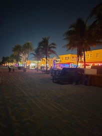 From the beach right behind the hotel