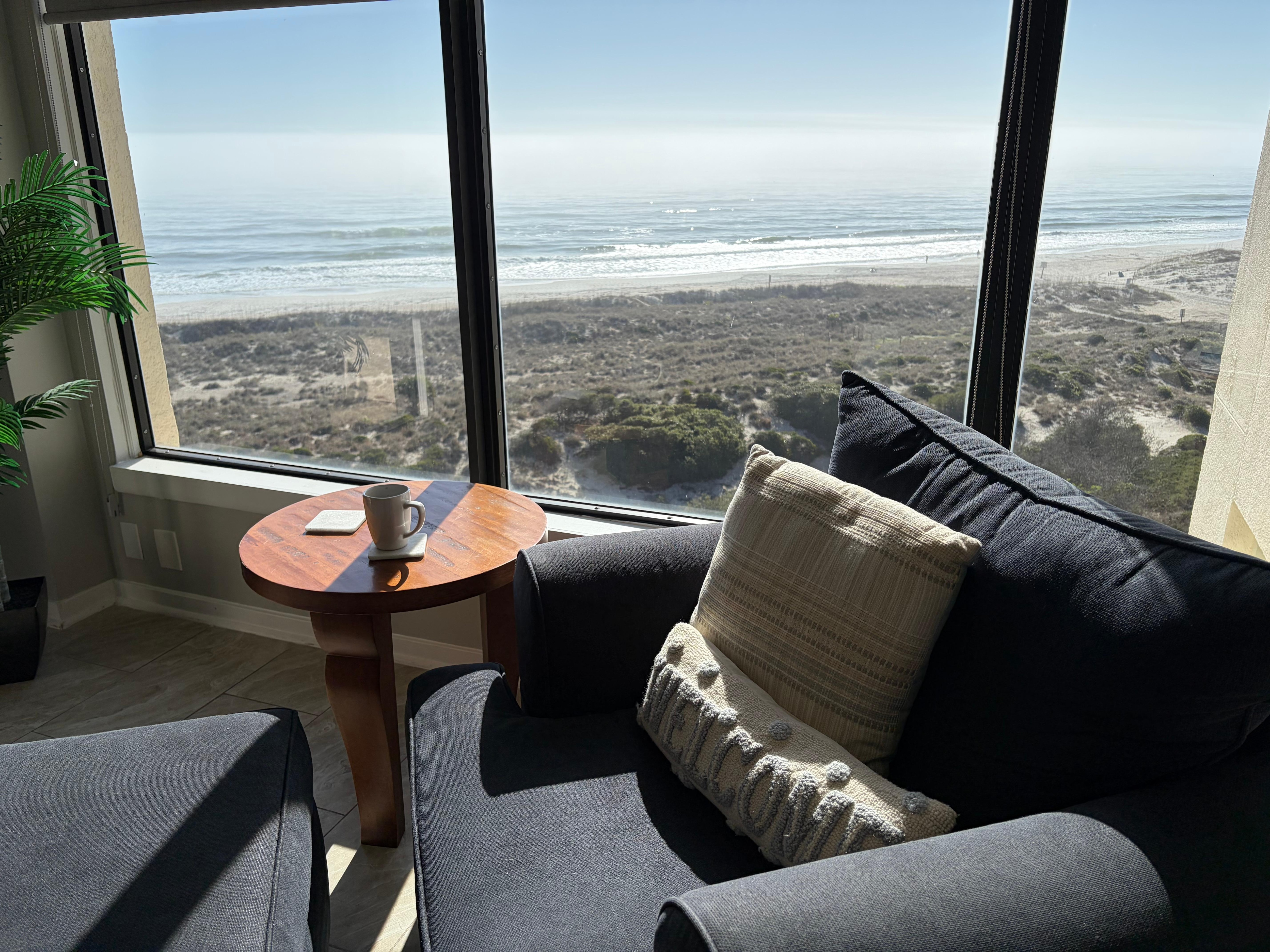 Beautiful spot for morning coffee.