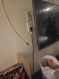 random cables hanging around.