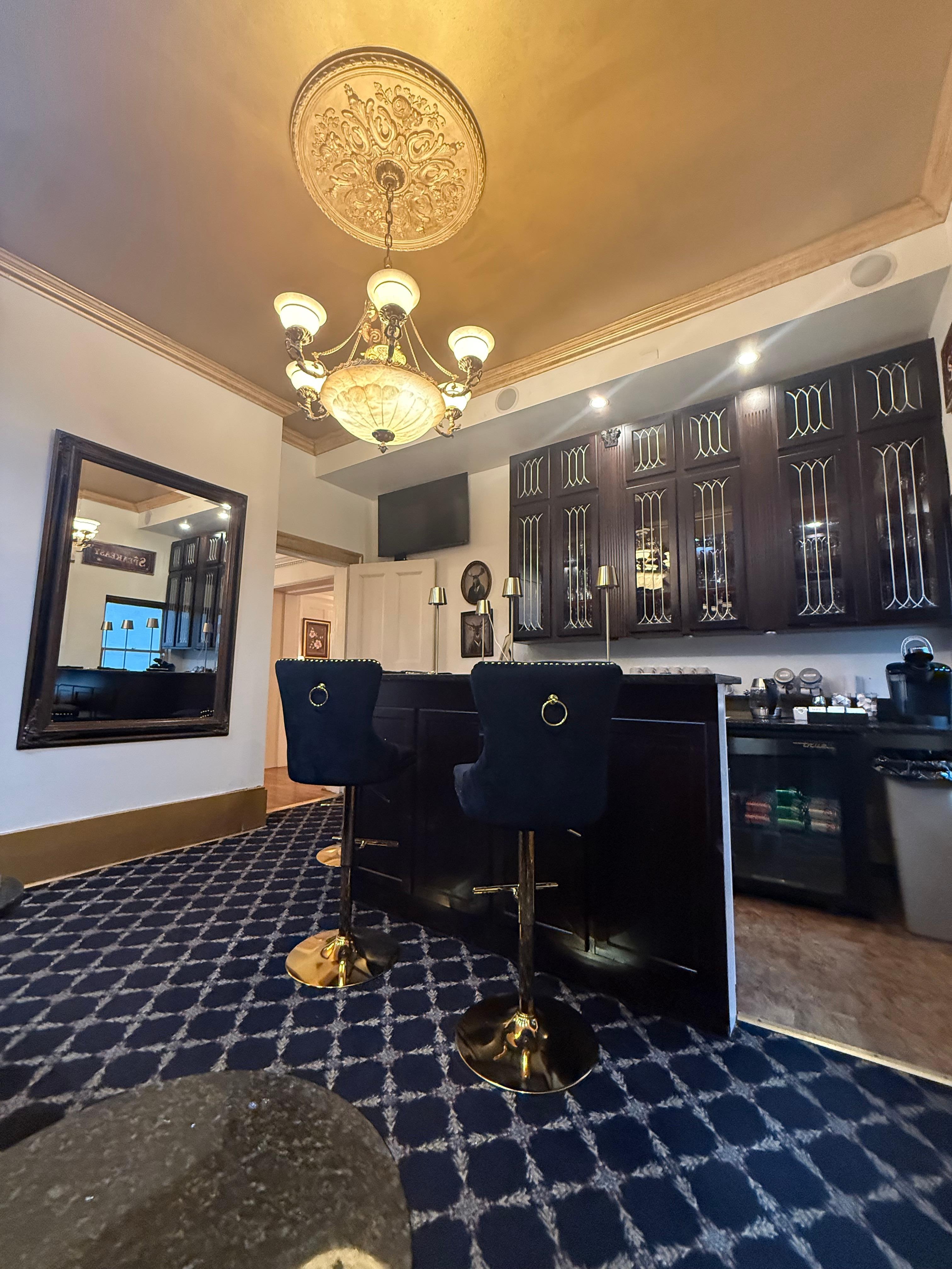 Stocked bar offers a night cap ;)