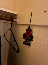 This was a air freshener hanging in one of the bedroom closets.