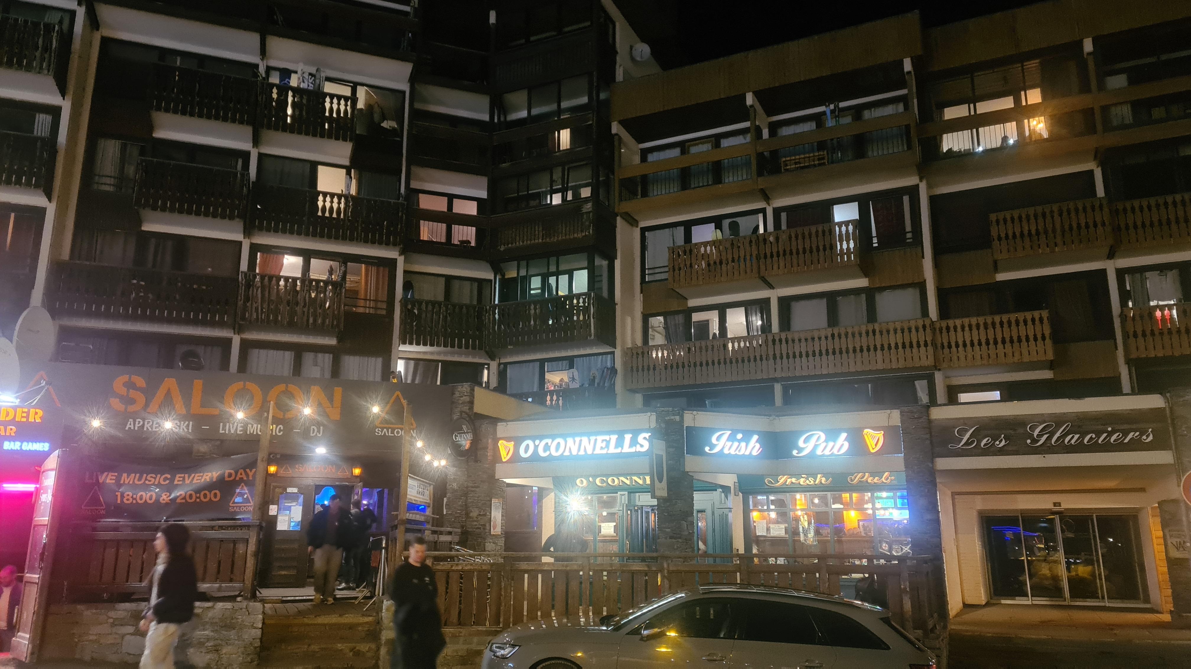 The apartment was above 9 loud pubs and nightclubs